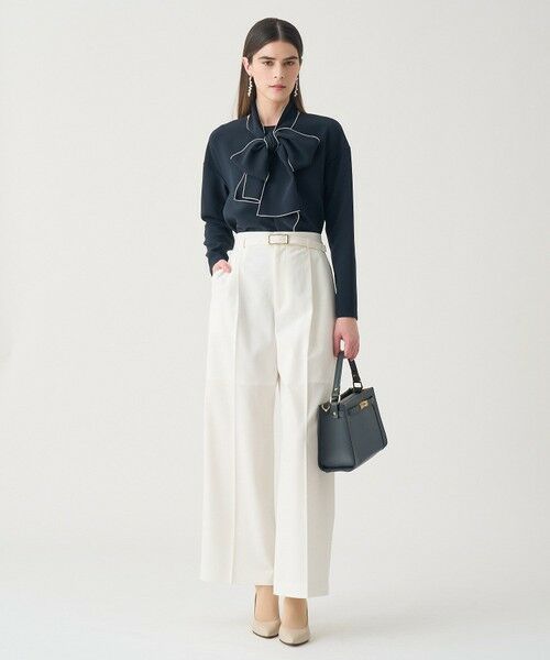 ANAYI / アナイ シャツ・ブラウス | 【Eternal Line 2026】ストレッチクロス配色ボウタイ ブラウス | 詳細27