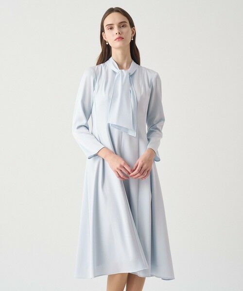 ANAYI / アナイ ロング・マキシ丈ワンピース | 【Eternal Line 2026】トリアセサテンボウタイ ワンピース(light blue (62))