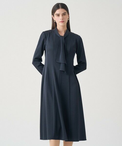 ANAYI / アナイ ロング・マキシ丈ワンピース | 【Eternal Line 2026】トリアセサテンボウタイ ワンピース(navy (65))