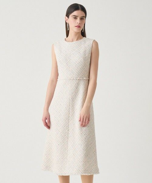 ANAYI / アナイ ミニ丈・ひざ丈ワンピース | 【Eternal Line 2026】ミックスツイードノースリーブ ワンピース | 詳細4