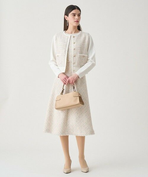 ANAYI / アナイ ミニ丈・ひざ丈ワンピース | 【Eternal Line 2026】ミックスツイードノースリーブ ワンピース | 詳細7
