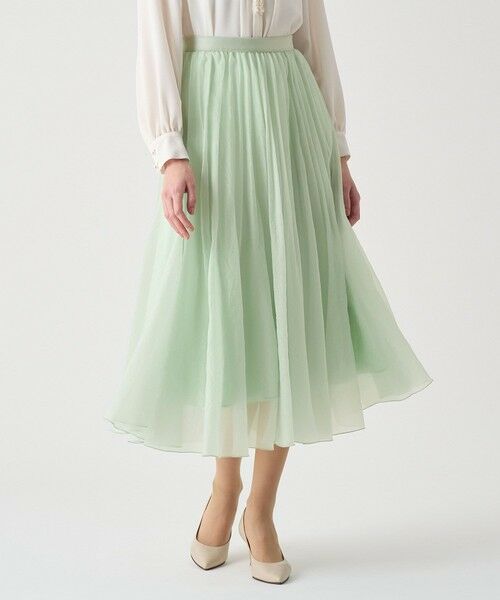 ANAYI / アナイ ロング・マキシ丈スカート | 【Eternal Line 2026】オーガンジーエアリープリーツ スカート(mint green (73))