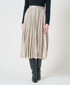 ANAYI / アナイ ロング・マキシ丈スカート | セミシャイニーラメプリーツ スカート