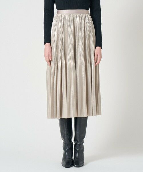 ANAYI / アナイ ロング・マキシ丈スカート | セミシャイニーラメプリーツ スカート | 詳細1