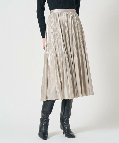 ANAYI / アナイ ロング・マキシ丈スカート | セミシャイニーラメプリーツ スカート | 詳細4