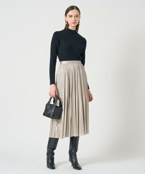 ANAYI / アナイ ロング・マキシ丈スカート | セミシャイニーラメプリーツ スカート | 詳細5