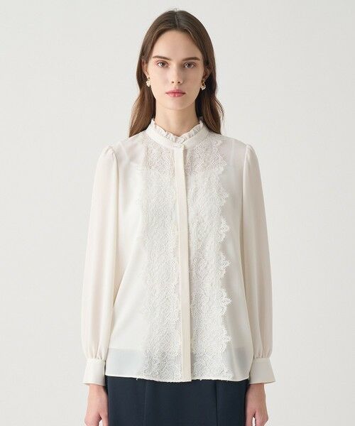 ANAYI / アナイ シャツ・ブラウス | 【Eternal Line 2026】ジョーゼットレースコンビ ブラウス | 詳細1