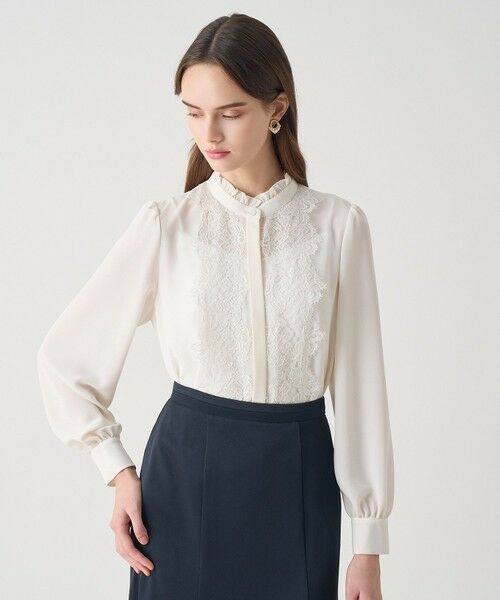 ANAYI / アナイ シャツ・ブラウス | 【Eternal Line 2026】ジョーゼットレースコンビ ブラウス | 詳細4