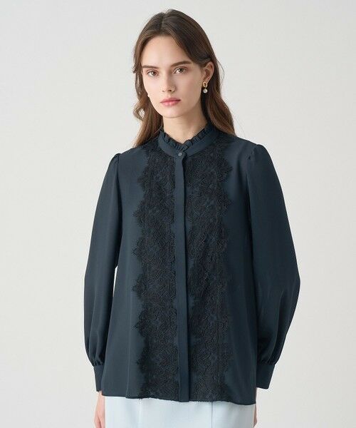 ANAYI / アナイ シャツ・ブラウス | 【Eternal Line 2026】ジョーゼットレースコンビ ブラウス(navy (65))