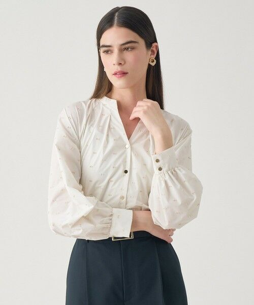 ANAYI / アナイ シャツ・ブラウス | 【Eternal Line 2026】タフタカットジャガードタック ブラウス | 詳細4