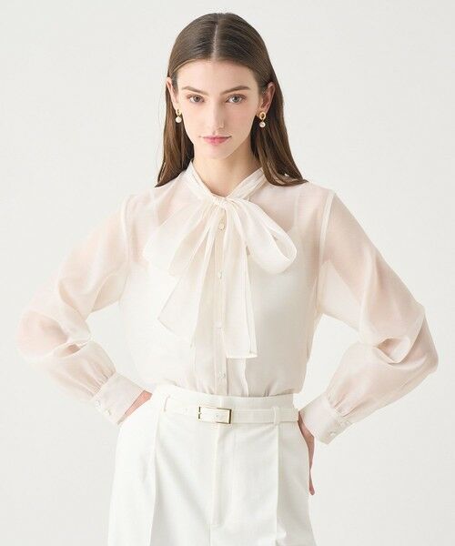 ANAYI / アナイ シャツ・ブラウス | 【Eternal Line 2026】シアーオーガンボウタイ ブラウス | 詳細1