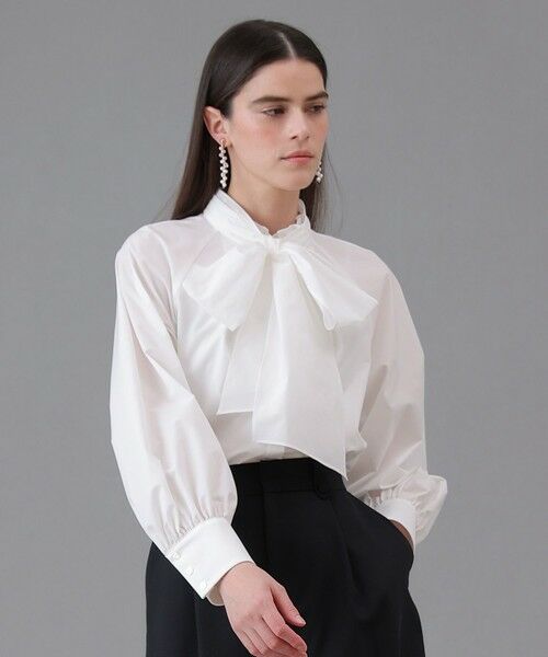 ANAYI / アナイ シャツ・ブラウス | 【Eternal Line 2026】テックスストレッチボウタイシャツ ブラウス | 詳細1