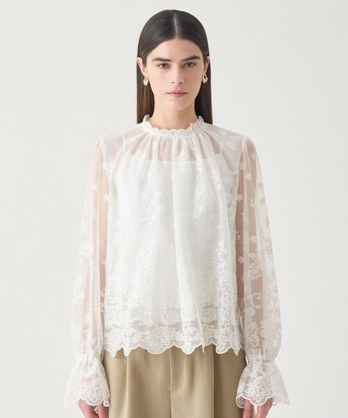 ANAYI / アナイ シャツ・ブラウス | 【Eternal Line 2026】チュール刺繍ベル袖 ブラウス | 詳細1
