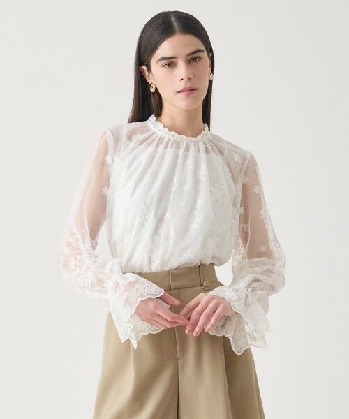 ANAYI / アナイ シャツ・ブラウス | 【Eternal Line 2026】チュール刺繍ベル袖 ブラウス | 詳細5