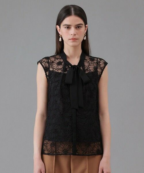 ANAYI / アナイ シャツ・ブラウス | フラワー刺繍ボウタイブラウス | 詳細10