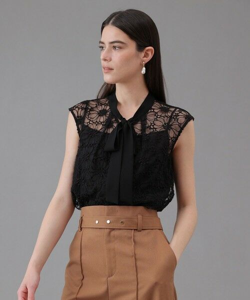 ANAYI / アナイ シャツ・ブラウス | フラワー刺繍ボウタイブラウス | 詳細14