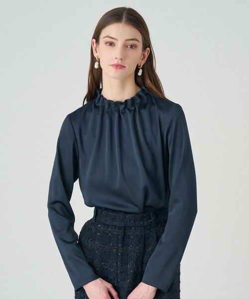 ANAYI / アナイ シャツ・ブラウス | ハンマーサテンスタンド ブラウス | 詳細10