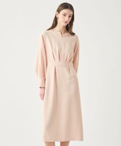 ANAYI / アナイ ロング・マキシ丈ワンピース | 【Eternal Line 2026】ストレッチクロスキーネック ワンピース