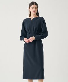 ANAYI / アナイ ロング・マキシ丈ワンピース | 【Eternal Line 2026】ストレッチクロスキーネック ワンピース