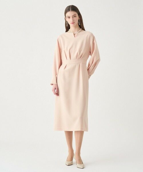 ANAYI / アナイ ロング・マキシ丈ワンピース | 【Eternal Line 2026】ストレッチクロスキーネック ワンピース | 詳細3