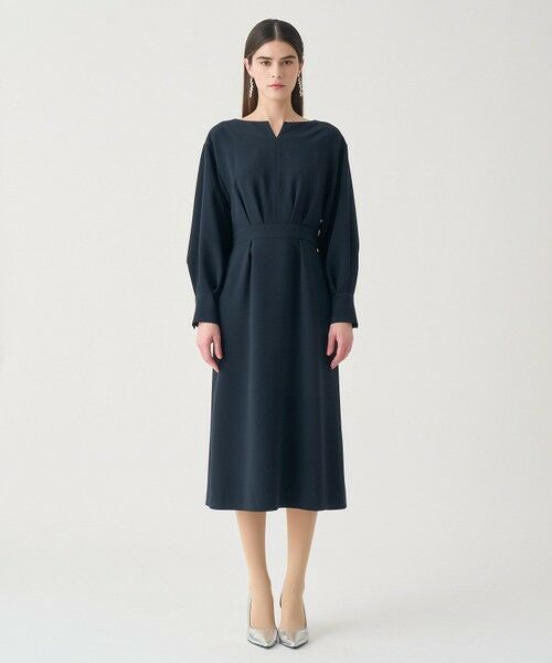 ANAYI / アナイ ロング・マキシ丈ワンピース | 【Eternal Line 2026】ストレッチクロスキーネック ワンピース | 詳細10