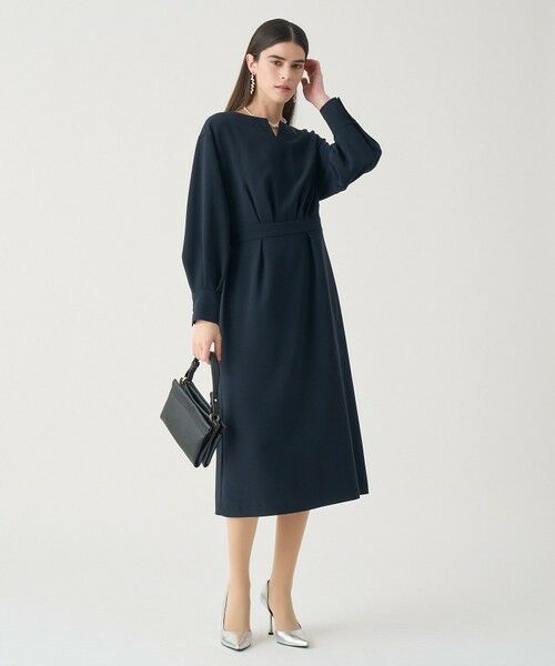 ANAYI / アナイ ロング・マキシ丈ワンピース | 【Eternal Line 2026】ストレッチクロスキーネック ワンピース | 詳細16