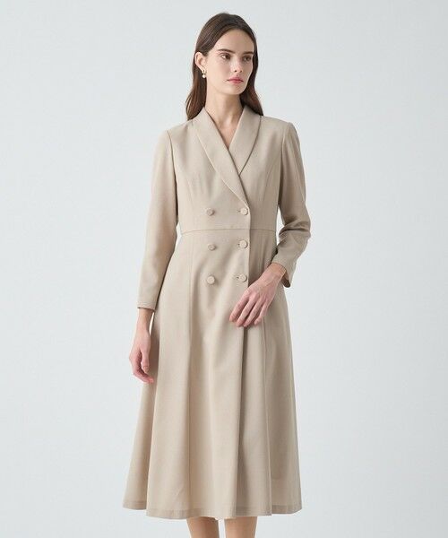 ANAYI / アナイ ロング・マキシ丈ワンピース | 【Eternal Line 2026】ウールジョーゼットショール衿 ワンピース | 詳細4