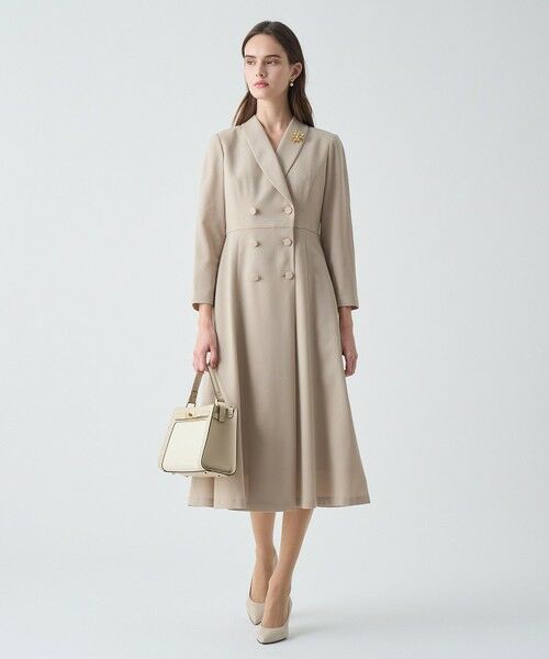 ANAYI / アナイ ロング・マキシ丈ワンピース | 【Eternal Line 2026】ウールジョーゼットショール衿 ワンピース | 詳細5