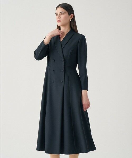 ANAYI / アナイ ロング・マキシ丈ワンピース | 【Eternal Line 2026】ウールジョーゼットショール衿 ワンピース | 詳細16