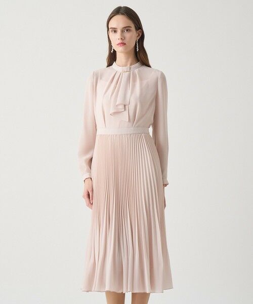 ANAYI / アナイ ロング・マキシ丈ワンピース | 【Eternal Line 2026】シアードビープリーツボウ ワンピース(pink (41))