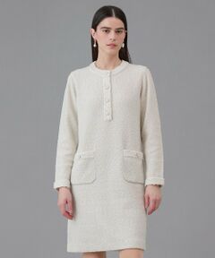 ANAYI / アナイ ミニ丈・ひざ丈ワンピース | ブークレラメツイードボクシー ワンピース