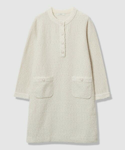 ANAYI / アナイ ミニ丈・ひざ丈ワンピース | ブークレラメツイードボクシー ワンピース | 詳細4