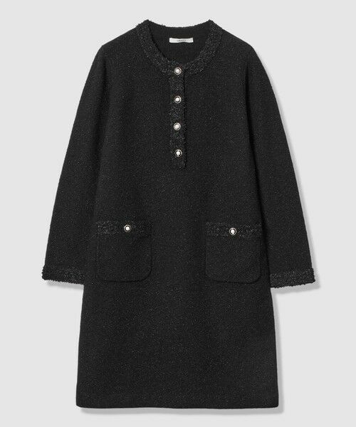 ANAYI / アナイ ミニ丈・ひざ丈ワンピース | ブークレラメツイードボクシー ワンピース | 詳細14