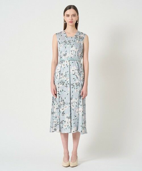 ANAYI / アナイ ロング・マキシ丈ワンピース | アイシーフラワープリントレイヤーネック ワンピース | 詳細1