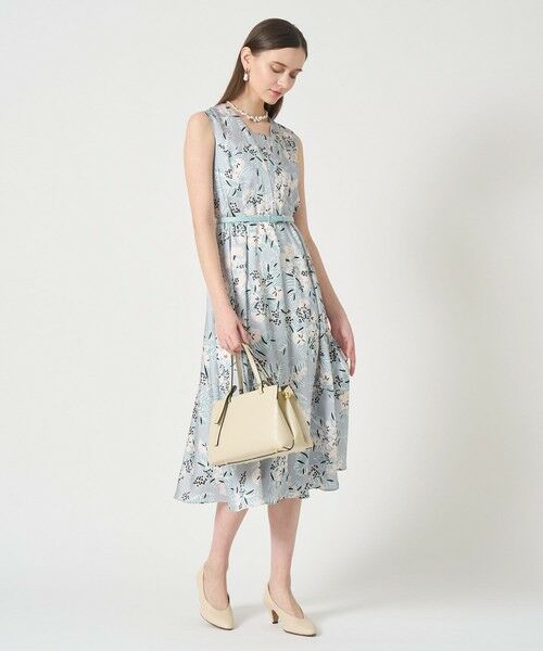 ANAYI / アナイ ロング・マキシ丈ワンピース | アイシーフラワープリントレイヤーネック ワンピース | 詳細8