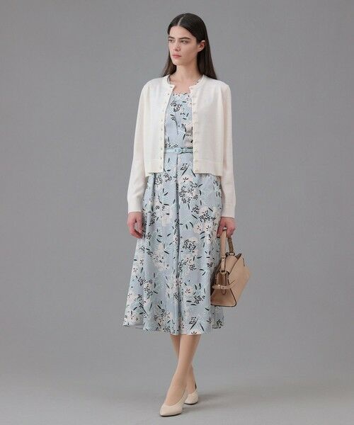 ANAYI / アナイ ロング・マキシ丈ワンピース | アイシーフラワープリントレイヤーネック ワンピース | 詳細9