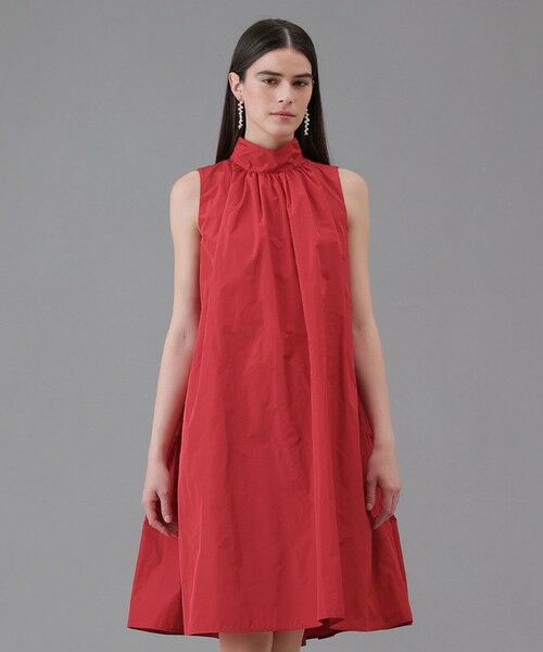 ANAYI / アナイ ロング・マキシ丈ワンピース | タフタハイネックAライン ワンピース | 詳細1