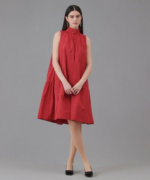 ANAYI / アナイ ロング・マキシ丈ワンピース | タフタハイネックAライン ワンピース | 詳細3