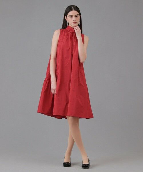 ANAYI / アナイ ロング・マキシ丈ワンピース | タフタハイネックAライン ワンピース | 詳細4