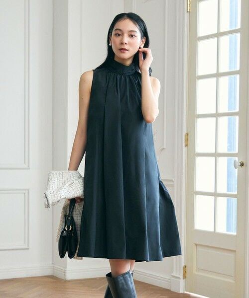 ANAYI / アナイ ロング・マキシ丈ワンピース | タフタハイネックＡライン ワンピース | 詳細16