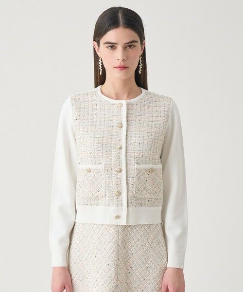 ANAYI / アナイ カーディガン・ボレロ | 【Eternal Line 2026】ツイードコンビブルゾン カーディガン | 詳細1