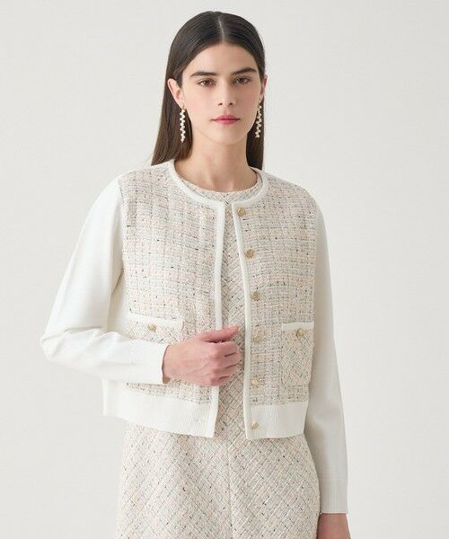 ANAYI / アナイ カーディガン・ボレロ | 【Eternal Line 2026】ツイードコンビブルゾン カーディガン | 詳細4