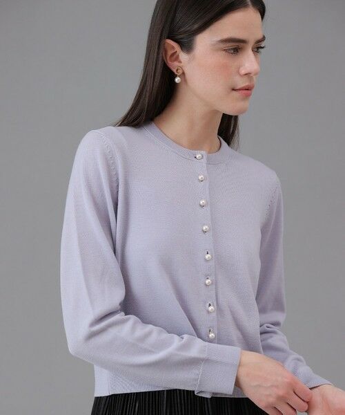 ANAYI / アナイ カーディガン・ボレロ | メリノウールパール釦 カーディガン(grey (92))