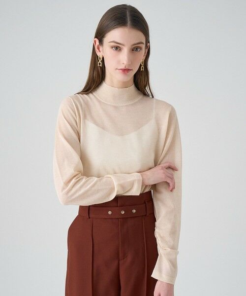 ANAYI / アナイ ニット・セーター | シアーハイネック プルオーバー | 詳細12