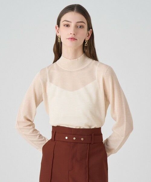 ANAYI / アナイ ニット・セーター | シアーハイネック プルオーバー(beige (11))