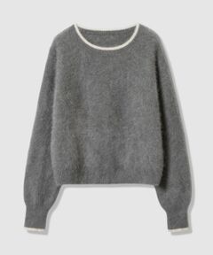 ANAYI / アナイ ニット・セーター | ファー加工バイカラー プルオーバー