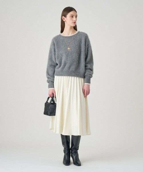 ANAYI / アナイ ニット・セーター | ファー加工バイカラー プルオーバー | 詳細10