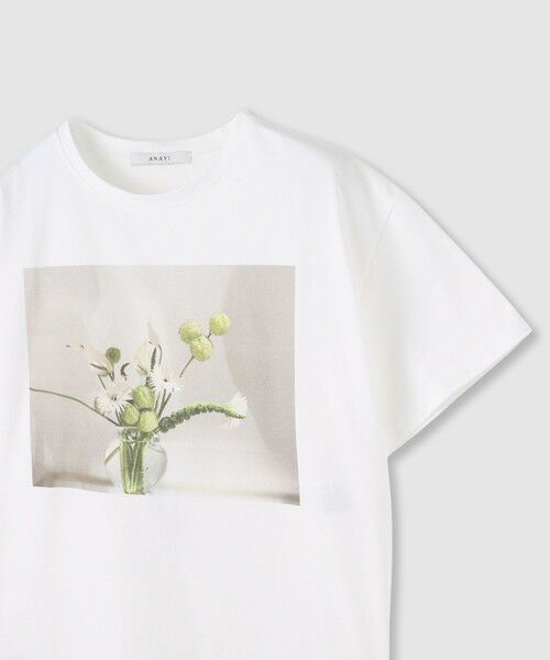 ANAYI / アナイ Tシャツ | Sコットン天竺フラワープリントTシャツ | 詳細2