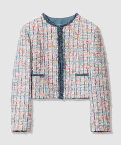 ANAYI / アナイ ノーカラージャケット | 【セットアップ対象商品】カラーミックスツイードノーカラー ジャケット