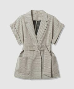 ANAYI / アナイ その他アウター | 【セットアップ対象商品】モノトーンドットジャガードベルテッド ジャケット